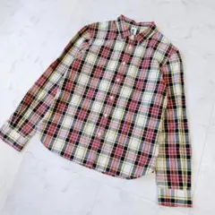 MHL.　マーガレットハウエル　チェック柄シャツ　コットン100%　シンプルのサムネイル