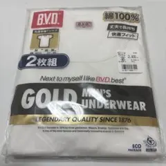 B.V.D. ゴールドメンズアンダーウェア、2枚入り 丸首半袖Tシャツ Mサイズのサムネイル