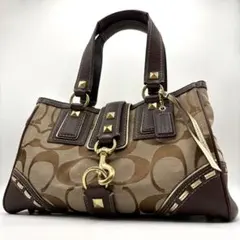 00s Coach signature sholder bag Studs