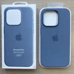 アップル純正 iPhone 15 Pro シリコンケース ウィンターブルー