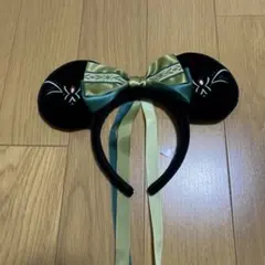 ディズニー ミッキー耳 カチューシャ ベルベット 黒