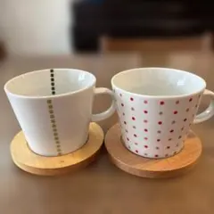 Afternoon Tea木製コースター付きマグカップ2点セット
