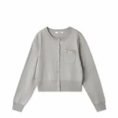 美品 snidel クルーネックラメニットカーディガン