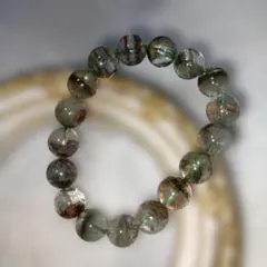 天然石ガーデンクォーツブレスレット12ミリ玉内径 約16cm
