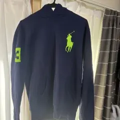 Polo by Ralph Lauren パーカー ネイビー 蛍光刺繍