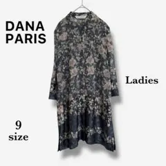 【ダナパリ】　花柄ワンピース　【9】（M相当）シアー　ロング