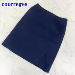 courreges クレージュ スカート ネイビー 綿 64－91 C2589のサムネイル