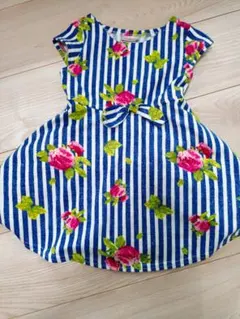 《美品》女の子 ワンピース ストライプ 海外