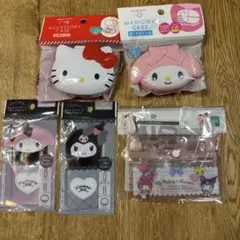 【5点セット】【新品未使用】ハローキティ マイメロ　クロミ　ケース　ポシェット