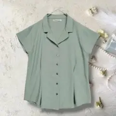 RAMIRAL ラミラル / ブラウス 36 キャップスリーブ 青磁色