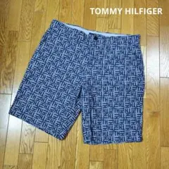 TOMMY HILFIGER ★総柄ロゴ ショートパンツ 32 薄手 レアのサムネイル