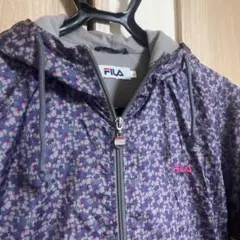 FILA 希少カラー◎レディース 花柄ナイロンジャケット L パープル 総柄
