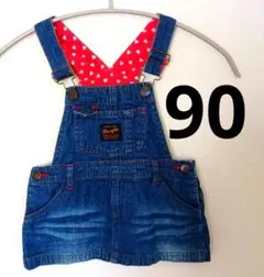 Wrangler　キッズ　 デニムジャンバースカート90