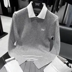ゴルフ レディース PXG ピーエックスジー 長袖 セーター トップス（グレー）