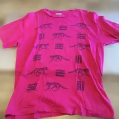 Hanes 虎柄 Tシャツ ピンク　L