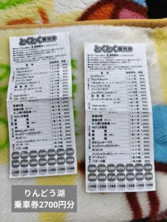 りんどう湖とくとく乗物券　2700円分