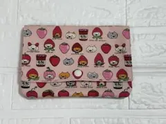 お薬手帳ケース、通帳ケース、マルチケース、ハンドメイド、猫柄、いちご柄