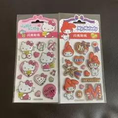 サンリオ　ハローキティ　マイメロディ　スパンコール　シール　海外正規品　レトロ