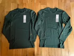 新品 男の子 キッズ プーマ 裏起毛 丸首 長袖肌着 インナー グリーン 140