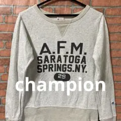 チャンピオン　スウェット　杢グレー　　　 復刻ランタグ　Vガゼット　リンガー