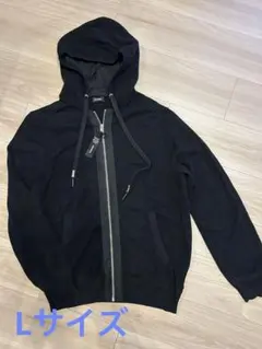 DIESEL ディーゼル ニットパーカー フルジップ コットン メッシュ調