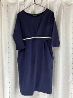 Milk tea ネイビー マタニティワンピース