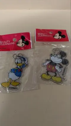 平成レトロミッキーマウス ドナルドダック キーホルダーセット