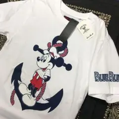 新品 ミッキーマウス ブルーブルー コラボ マリン Tシャツ　Sのサムネイル