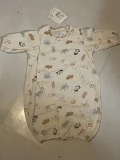 動物　ロンパース　カバーオール　ドレス　男　女　新生児　オーガニックコットン