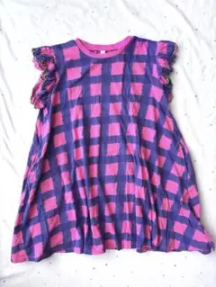 マーキーズHOGANノースリーブチェックワンピース 100cm