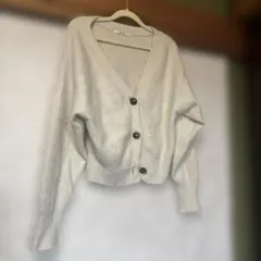 snidel シャギーニット カーディガン アイボリー