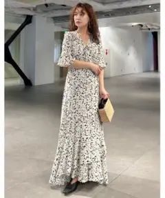 FRAY I.D ヴィスコースプリントカシュクールワンピース S - メルカリ