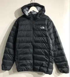 訳有 新品 ノースフェイス DOWN HOODIE ダウンジャケット L 黒