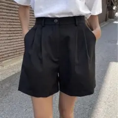 SHEIN 折り重ね式 ワイドレッグショートパンツ　ショートパンツ　ハーフパンツ