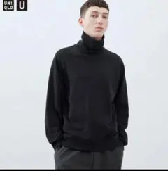 UNIQLO U タートルネック トレーナー 黒のサムネイル