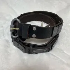 ディーゼルdieselブラックレザー スタッズベルト