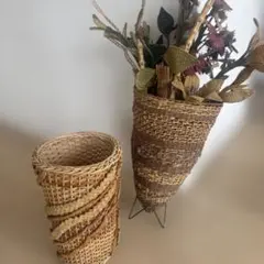 網代籠 呂宋 花器 - メルカリ