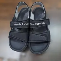new balance ブラック キッズサンダル 19cm 海 レジャー