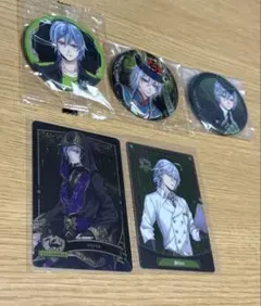 ツイステ シルバー 缶バッジ カード 5点セット売り