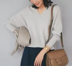 ベストセラー リヴドロワ ウール100バックボリュームニット ライトグレー