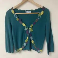 ★週末セール★ ホコモモラ 七分袖カーディガン ボレロ コットン100%