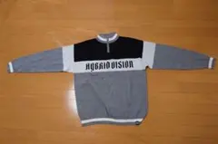 グレー ブラック ジップアップ トレーナー