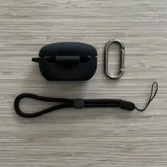 WF-1000XM5 カバー イヤホン ケース カラビナ ストラップ付 ブラック