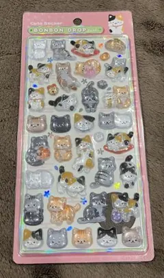 ボンボンドロップシール　和柄　ねこ　正規品