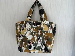 手作りトートバッグ・フレンチブルドッグ・ダークグリーン