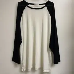 〈未使用品〉配色ラグランシアーTシャツ M