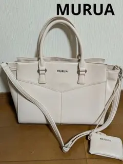 【MURUA】 トートバッグ 2way ショルダー パスケース付きミニポーチのサムネイル