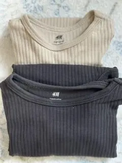 H&M ベビー ロンパース 長袖 2枚セットのサムネイル