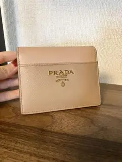 PRADA サフィアーノ 二つ折り財布 ベージュ　ピンクのサムネイル