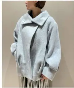 FRAY I.D ウールモヘアブークレミドルコート - メルカリ